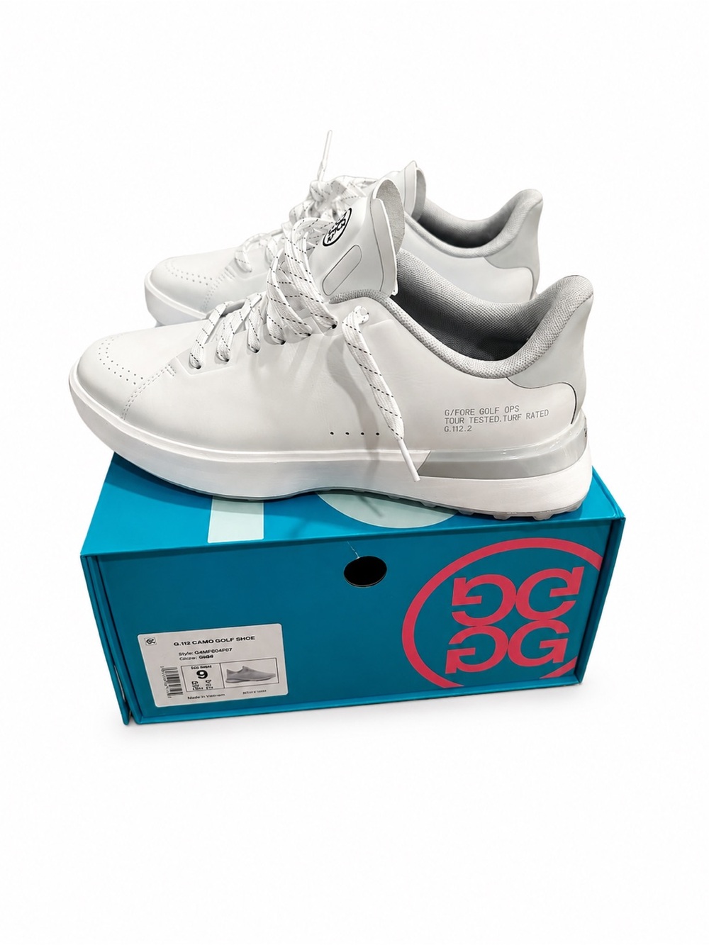 G/FORE White & Light Gray Men’s Golf Sneakers